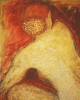 #003: Weiblicher Akt seitlich (2013)|Tempera auf Papier 84x60cm|verkauft